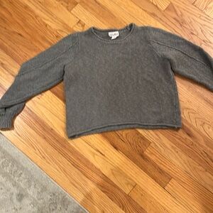 Cotton roll neck cropped sweater